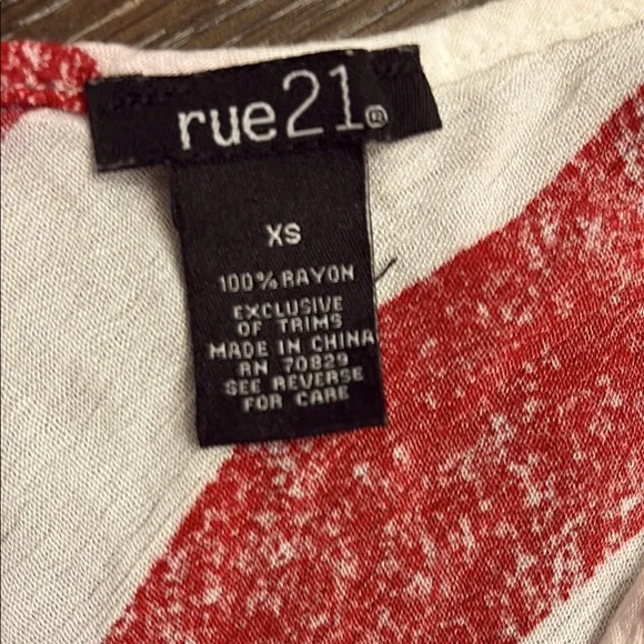 Rue21 red, white and blue stripes stars crop cami top Size XS - Picture 9 of 11